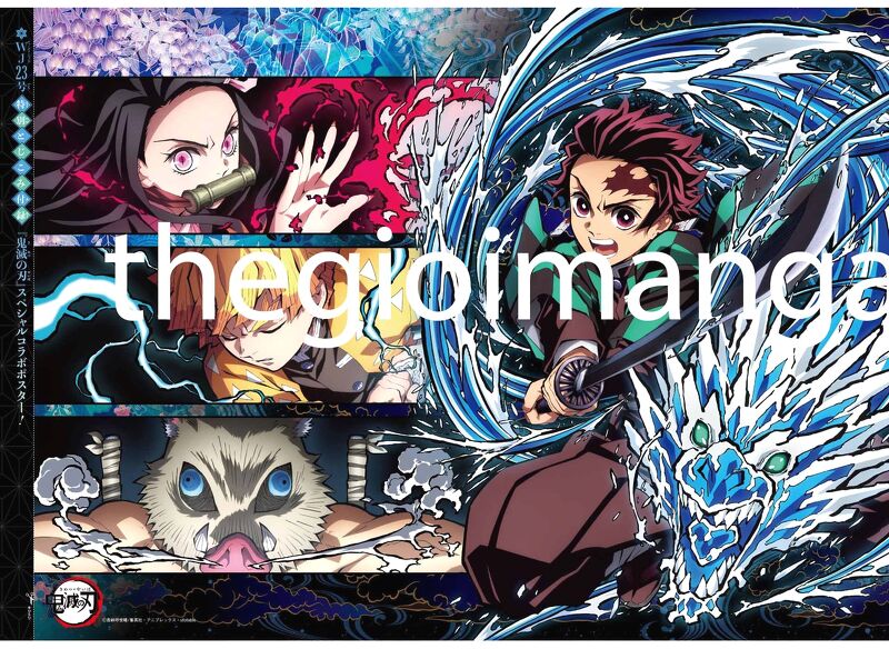 (V01) Tấm Poster anime cao cấp giấy 260gsm Kimetsu no Yaiba Thanh gươm diệt quỷ chibi ảnh đẹp