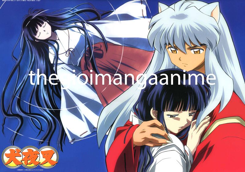 Tấm Poster anime cao cấp giấy 260gsm INUYASHA Khuyển dạ xoa hình chibi ảnh đẹp