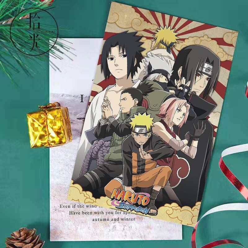 (V01) Tấm Poster anime cao cấp giấy 260gsm NARUTO Cửu hồ vĩ làng Lá chibi ảnh đẹp