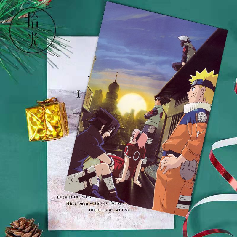 (V01) Tấm Poster anime cao cấp giấy 260gsm NARUTO Cửu hồ vĩ làng Lá chibi ảnh đẹp