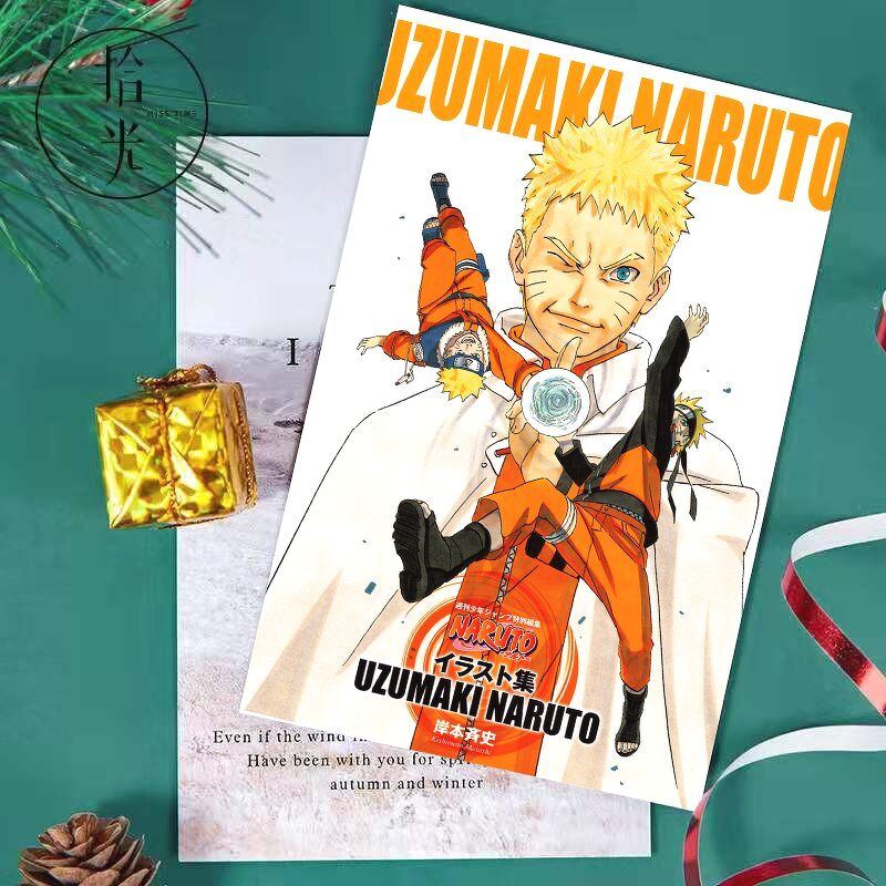 (V02) Tấm Poster anime cao cấp giấy 260gsm NARUTO Cửu hồ vĩ làng Lá chibi ảnh đẹp