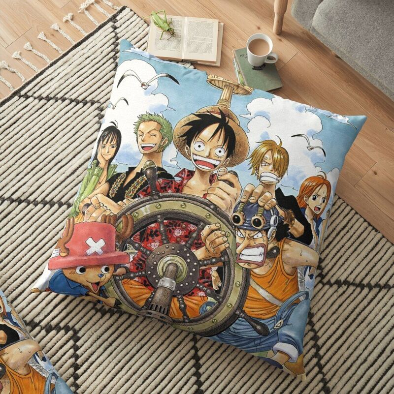 ( M01 ) Gối in hình anime chibi ONE PIECE ĐẢO HẢI TẶC dễ thương tiện lợi chất đẹp