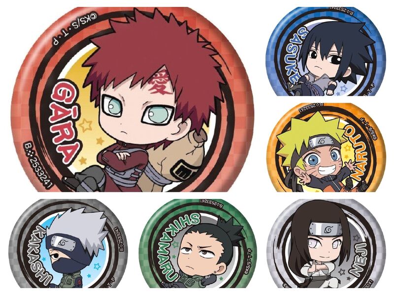 ( ver ĐẦU TO CHIBI ) Huy hiệu cài áo in hình NARUTO phụ kiện anime chibi xinh xắn