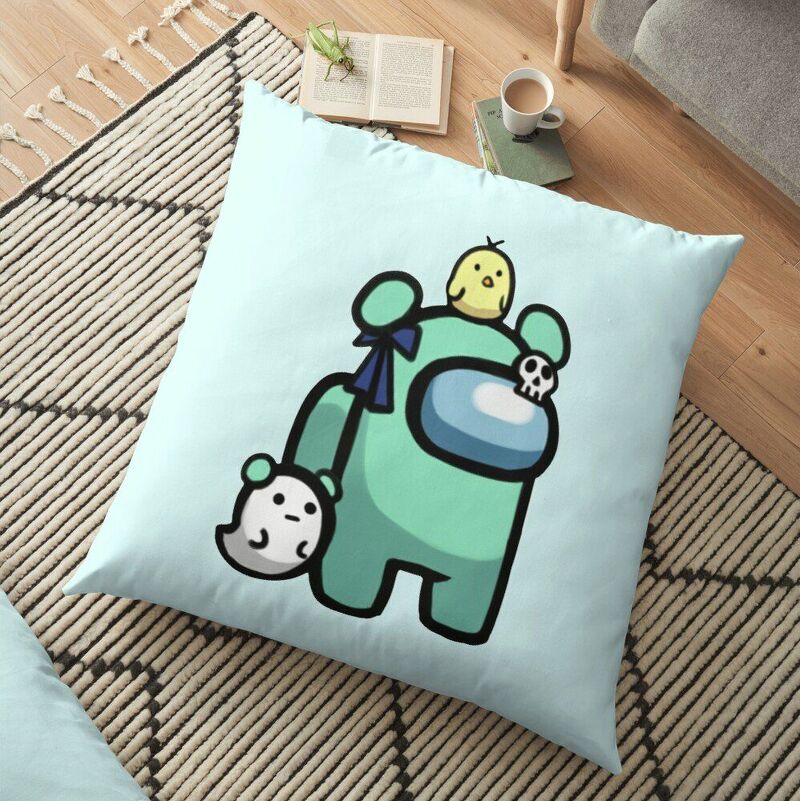 ( ver HÓA TRANG ) Gối in hình anime chibi game AMONG US dễ thương tiện lợi chất đẹp