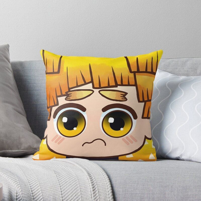 ( ver ĐẦU CHIBI ) Gối in hình anime chibi KIMETSU NO YAIBA THANH GƯƠM DIỆT QUỶ dễ thương tiện lợi chất đẹp