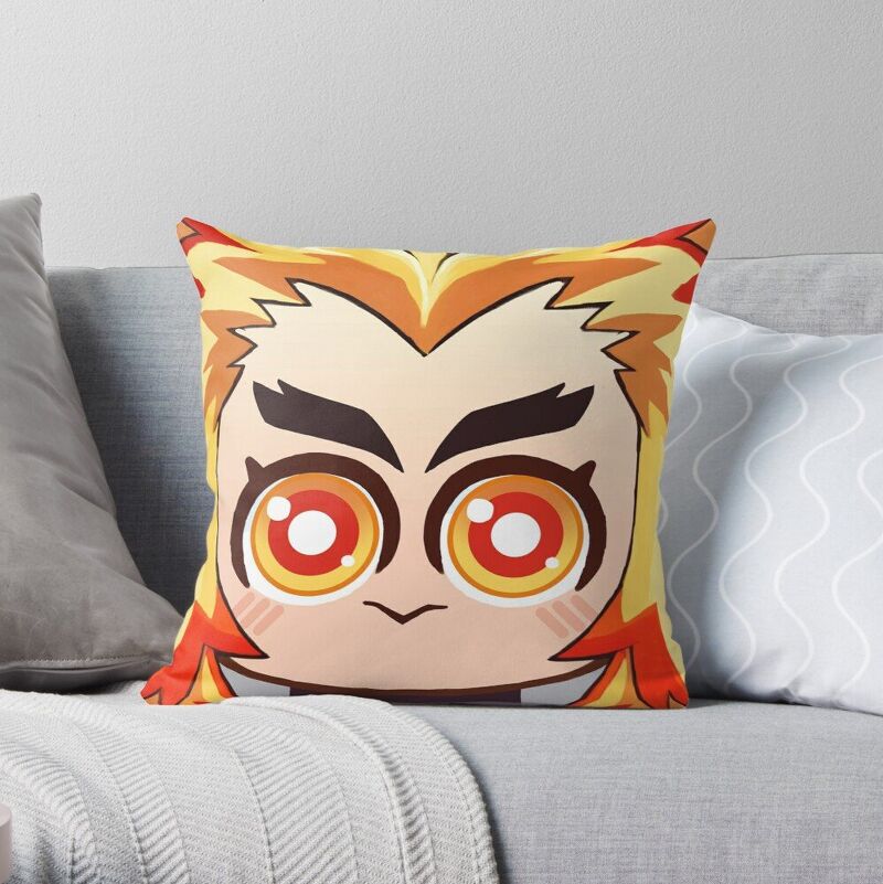 ( ver ĐẦU CHIBI ) Gối in hình anime chibi KIMETSU NO YAIBA THANH GƯƠM DIỆT QUỶ dễ thương tiện lợi chất đẹp