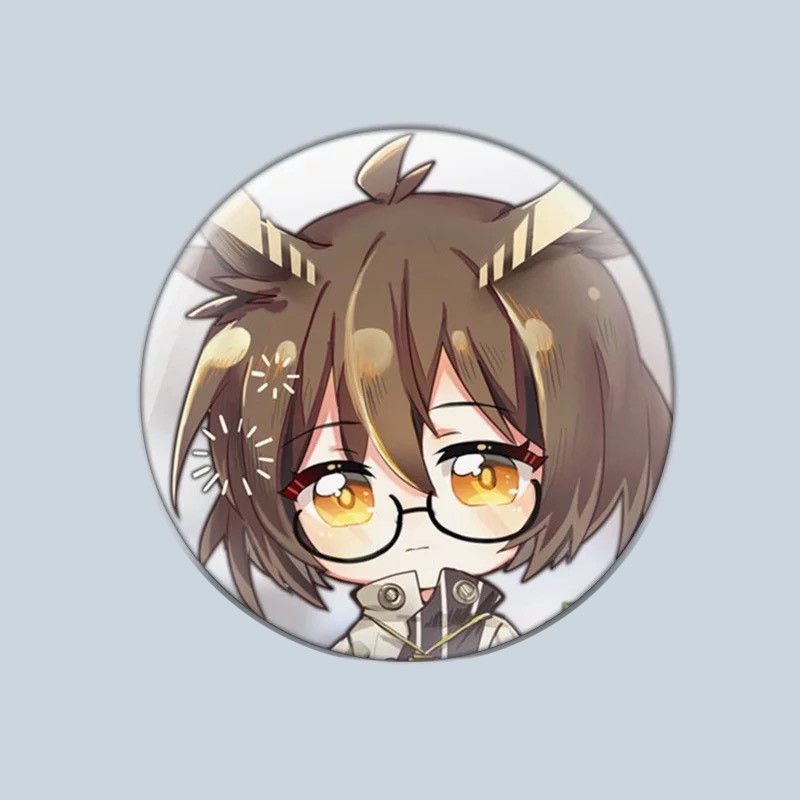 ( VER XÁM ) 1 chiếc Huy hiệu cài áo in hình ARKNIGHTS phụ kiện cài áo anime chibi xinh xắn