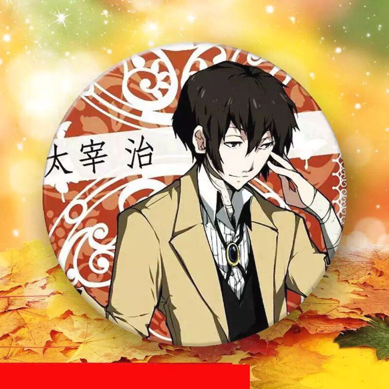 ( 1c ) Huy hiệu cài áo in hình BUNGOU STRAY DOGS ver ĐIỆP phụ kiện cài áo anime chibi xinh xắn