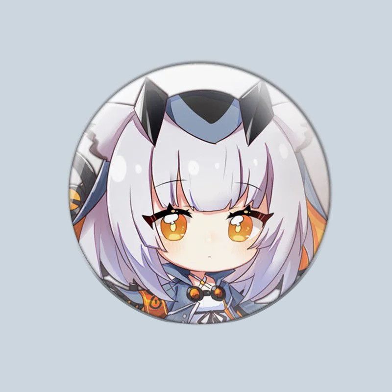 ( VER XÁM ) 1 chiếc Huy hiệu cài áo in hình ARKNIGHTS phụ kiện cài áo anime chibi xinh xắn