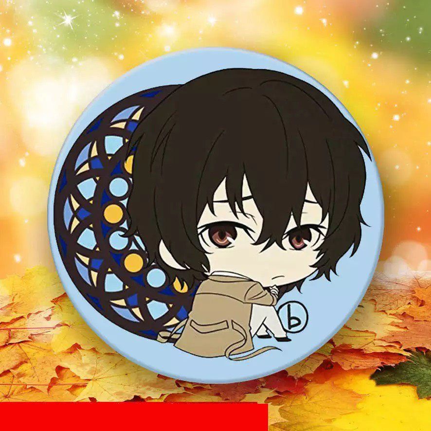 ( 1c ) Huy hiệu cài áo in hình BUNGOU STRAY DOGS ver KÍNH VẠN HOA phụ kiện cài áo anime chibi xinh xắn