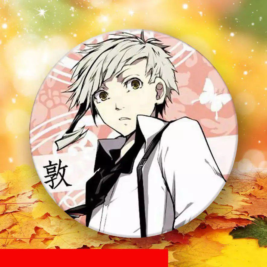 ( 1c ) Huy hiệu cài áo in hình BUNGOU STRAY DOGS ver ĐIỆP phụ kiện cài áo anime chibi xinh xắn