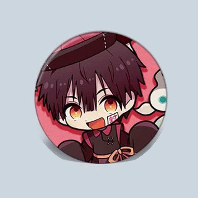 ( 1c ) Huy hiệu cài áo in hình JIBAKU SHOUNEN HANAKO KUN ver DÁN GIẤY phụ kiện cài áo anime chibi xinh xắn