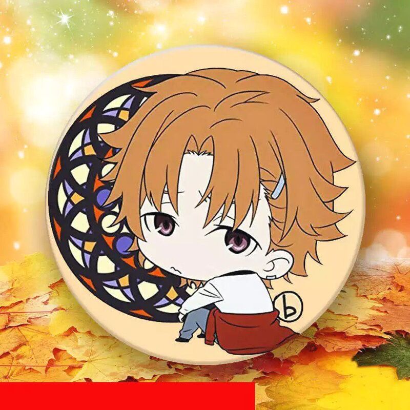 ( 1c ) Huy hiệu cài áo in hình BUNGOU STRAY DOGS ver KÍNH VẠN HOA phụ kiện cài áo anime chibi xinh xắn