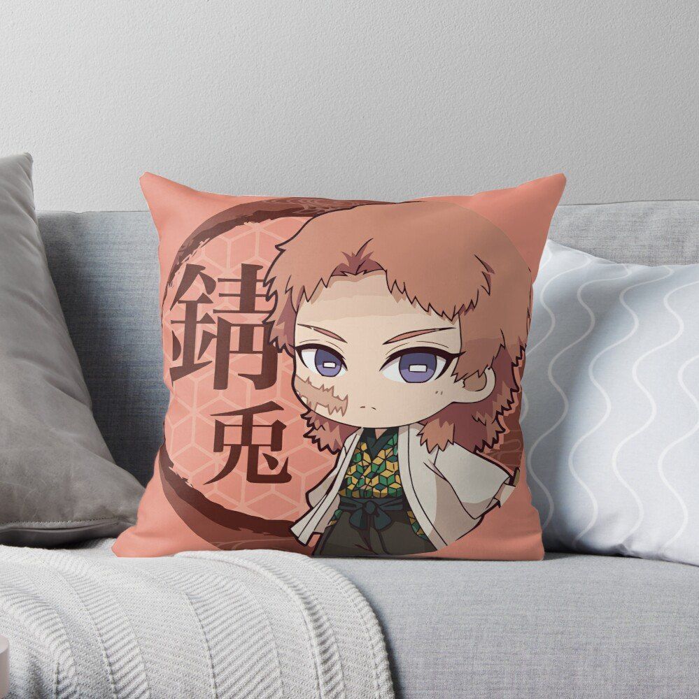 ( VER CHIBI ĐẦU TO ) Gối in hình anime chibi KIMETSU NO YAIBA THANH GƯƠM DIỆT QUỶ dễ thương tiện lợi chất đẹp