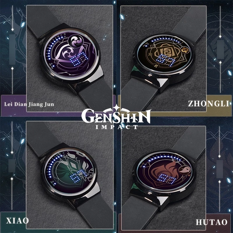 Đồng Hồ Điện Tử GENSHIN IMPACT Kháng Nước Có Đèn Led game anime chibi Phong Cách Thiết Kế Sáng Tạo