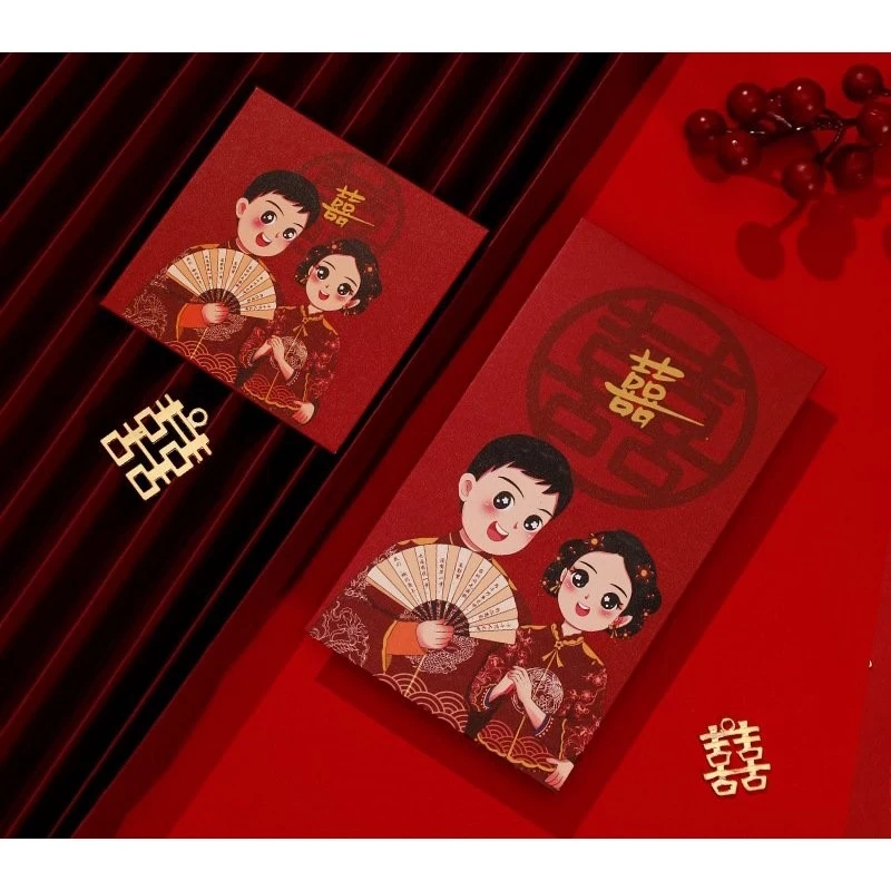Bao lì xì song hỷ cô dâu chú rể cưới nhiều mẫu xinh xắn tiện lợi