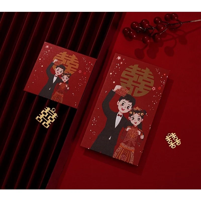 Bao lì xì song hỷ cô dâu chú rể cưới nhiều mẫu xinh xắn tiện lợi