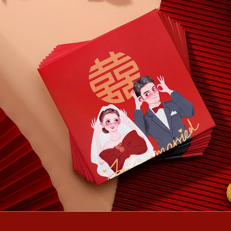 Bao lì xì song hỷ cô dâu chú rể cưới nhiều mẫu xinh xắn tiện lợi