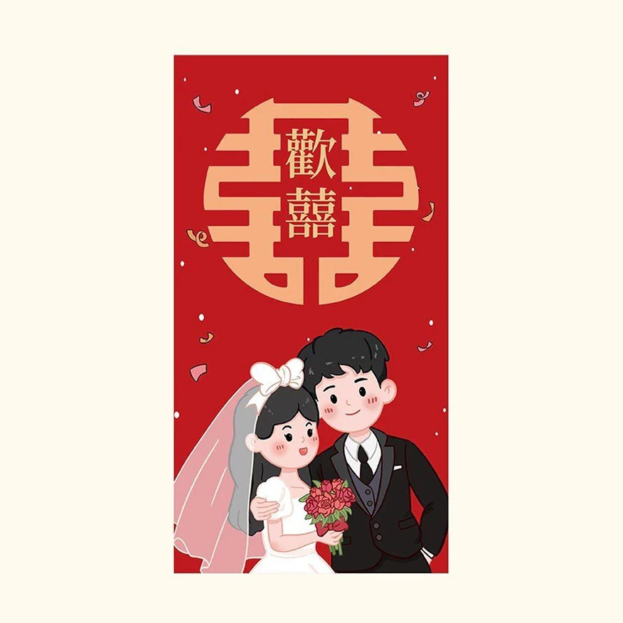 Bao lì xì song hỷ cô dâu chú rể cưới nhiều mẫu xinh xắn tiện lợi