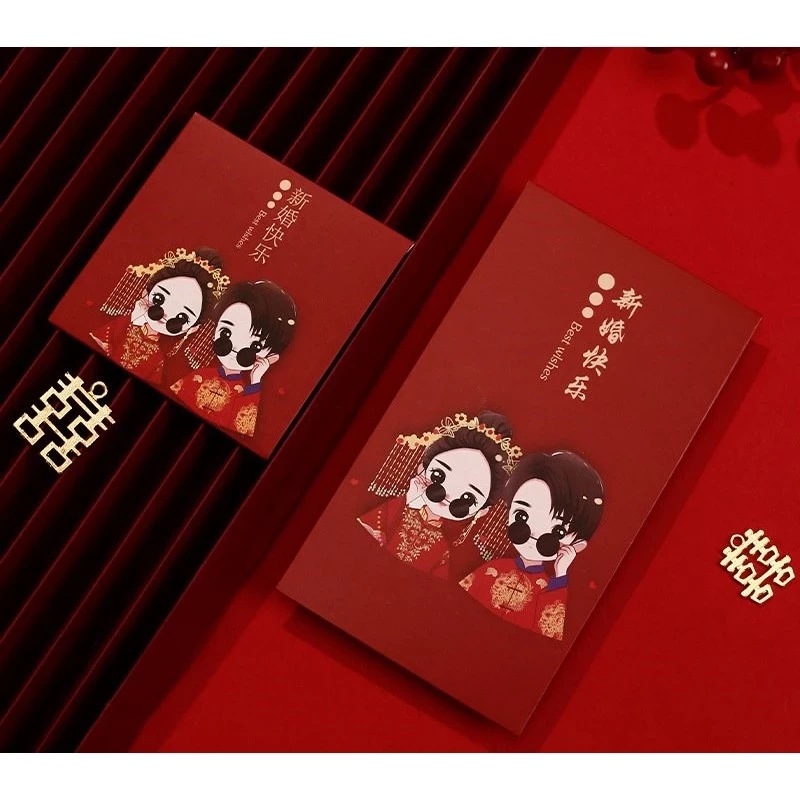 Bao lì xì song hỷ cô dâu chú rể cưới nhiều mẫu xinh xắn tiện lợi