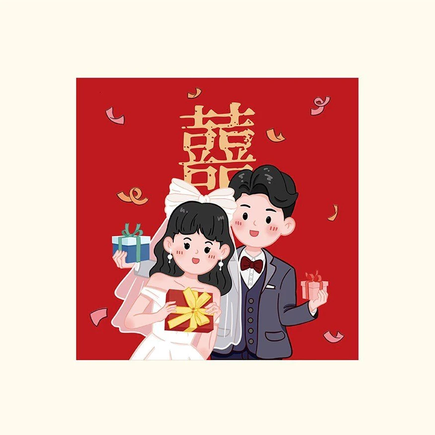 Bao lì xì song hỷ cô dâu chú rể cưới nhiều mẫu xinh xắn tiện lợi