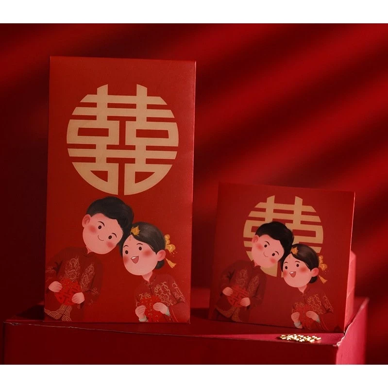Bao lì xì song hỷ cô dâu chú rể cưới nhiều mẫu xinh xắn tiện lợi
