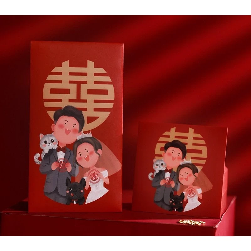 Bao lì xì song hỷ cô dâu chú rể cưới nhiều mẫu xinh xắn tiện lợi