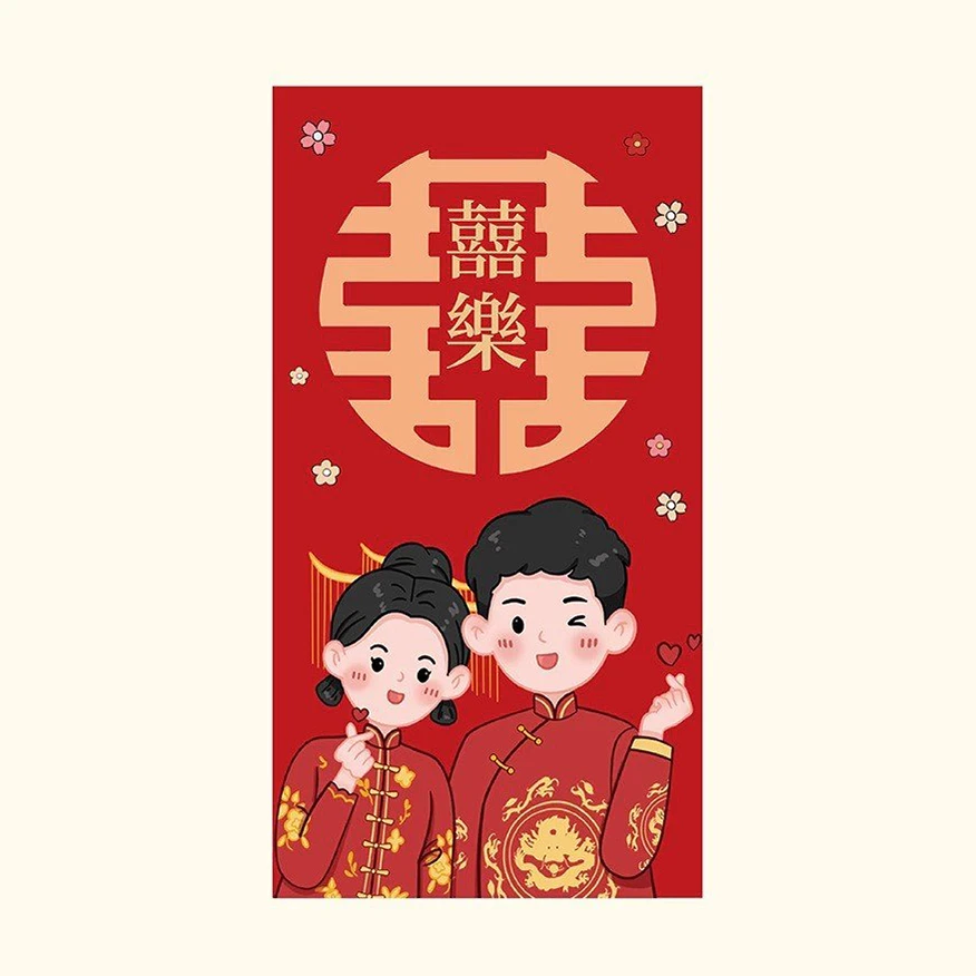 Bao lì xì song hỷ cô dâu chú rể cưới nhiều mẫu xinh xắn tiện lợi