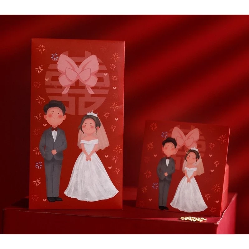 Bao lì xì song hỷ cô dâu chú rể cưới nhiều mẫu xinh xắn tiện lợi