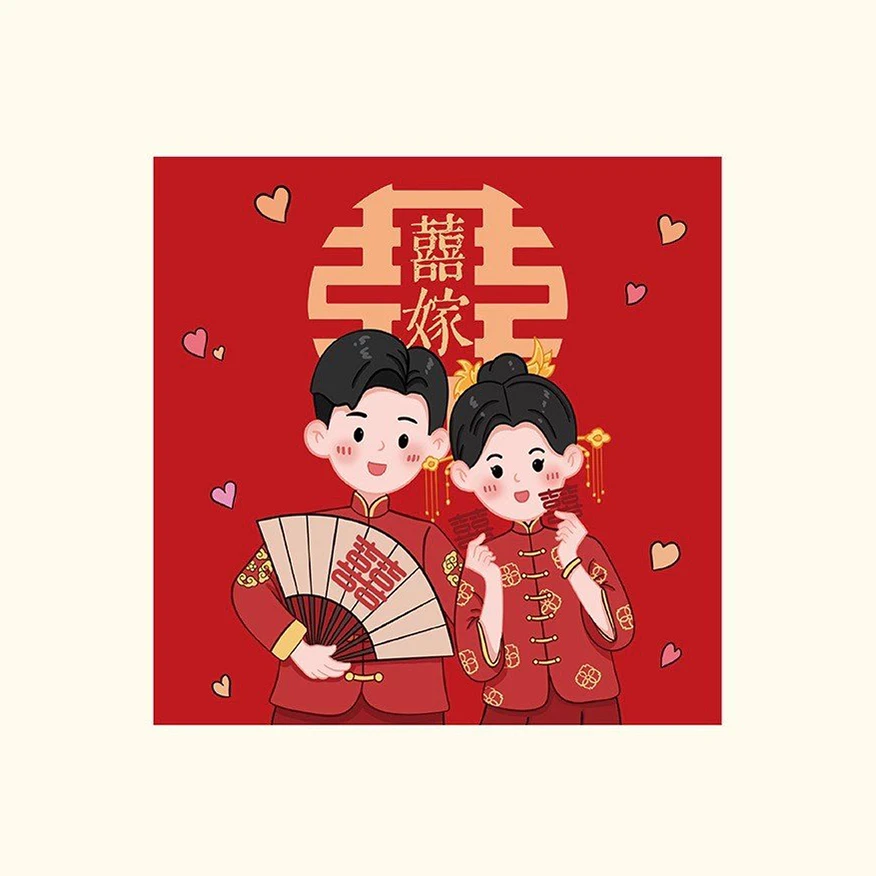 Bao lì xì song hỷ cô dâu chú rể cưới nhiều mẫu xinh xắn tiện lợi