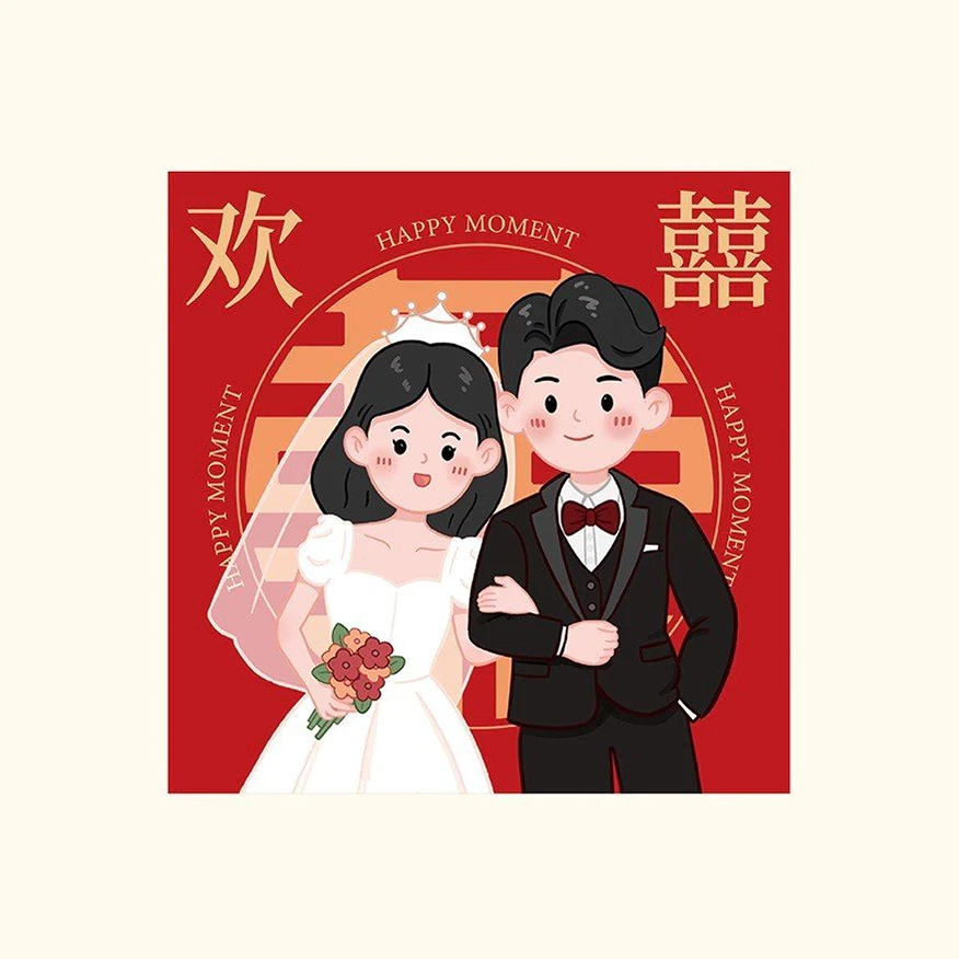 Bao lì xì song hỷ cô dâu chú rể cưới nhiều mẫu xinh xắn tiện lợi