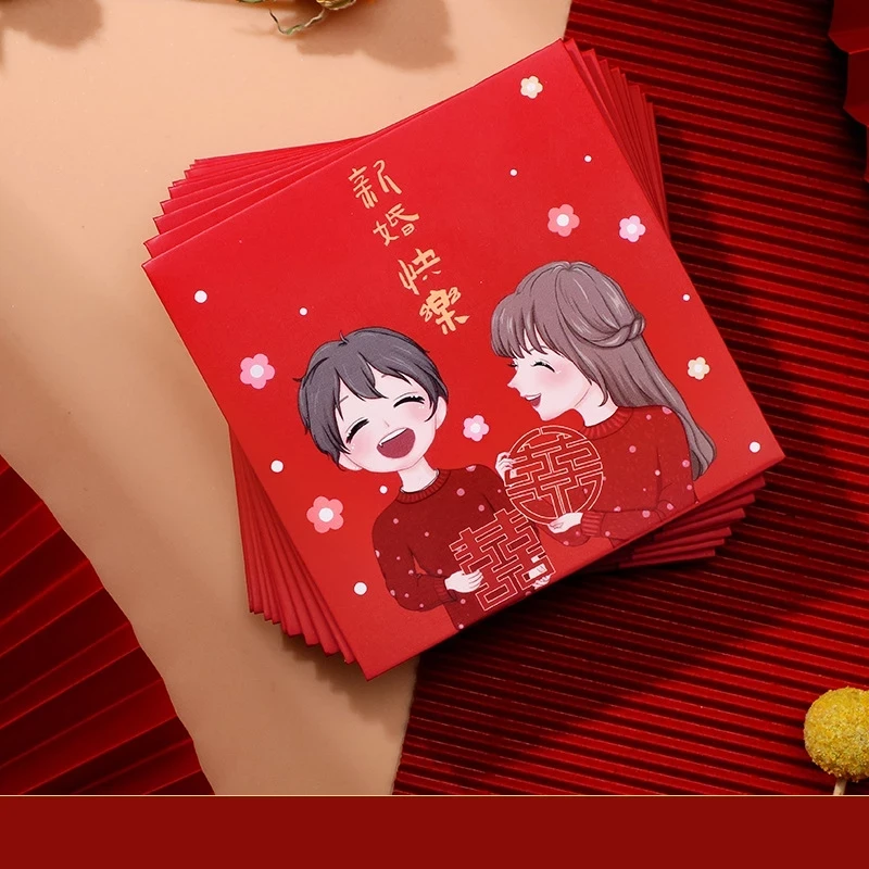 Bao lì xì song hỷ cô dâu chú rể cưới nhiều mẫu xinh xắn tiện lợi