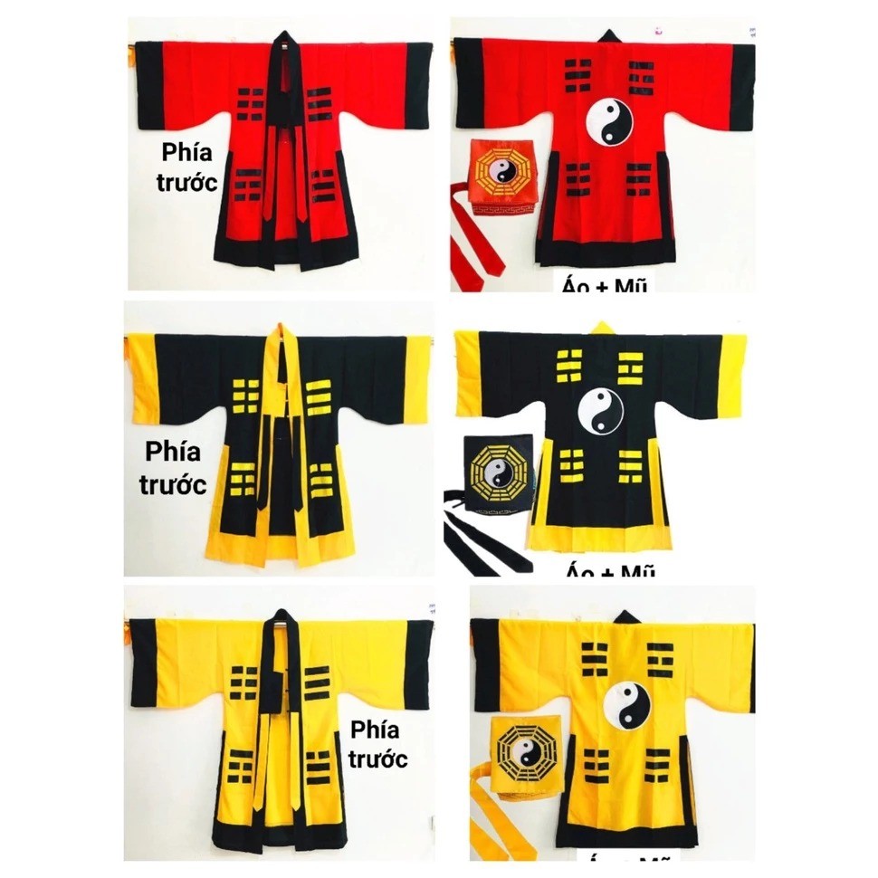 Trang phục thầy đạo sĩ pháp sư 3 màu hóa trang pháp sưu bắt ma cosplay loại vải tốt phong cách cổ trang trung quốc