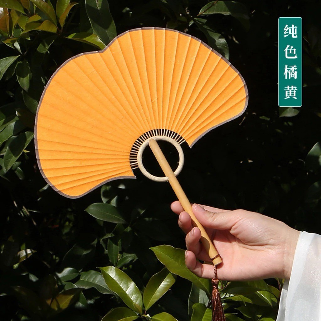 Quạt Lá Rẻ Quạt Cán Gỗ Nhiều Màu - Đạo Cụ Múa, Chụp Ảnh Áo Dài, Decor Phong Cách Trung Hoa