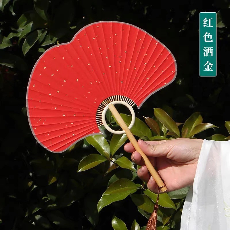 Quạt Lá Rẻ Quạt Cán Gỗ Nhiều Màu - Đạo Cụ Múa, Chụp Ảnh Áo Dài, Decor Phong Cách Trung Hoa