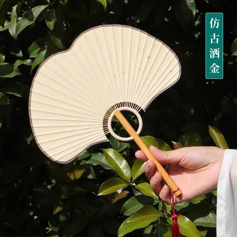 Quạt Lá Rẻ Quạt Cán Gỗ Nhiều Màu - Đạo Cụ Múa, Chụp Ảnh Áo Dài, Decor Phong Cách Trung Hoa