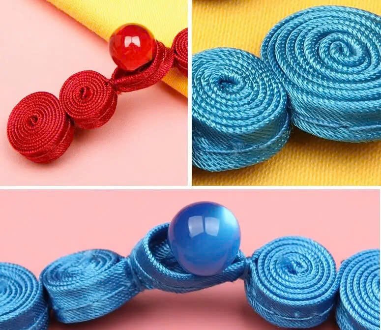 COMBO 10 Nút Thắt SONG XOẮN Trang Trí Khuy Áo Dài Cho Sườn Xám Phong Cách Trung Hoa Cổ Trang Hán Phục DIY