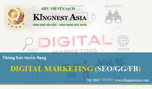 Tuyển Dụng  DIGITAL MARKETING (SEO/GOOLGE/FACEBOOK)