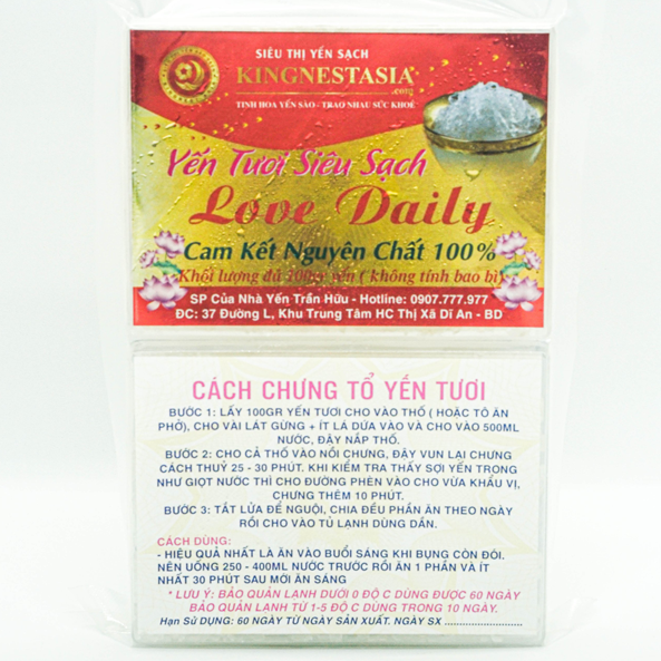 Yến Tươi Siêu Sạch Love Daily - 100g