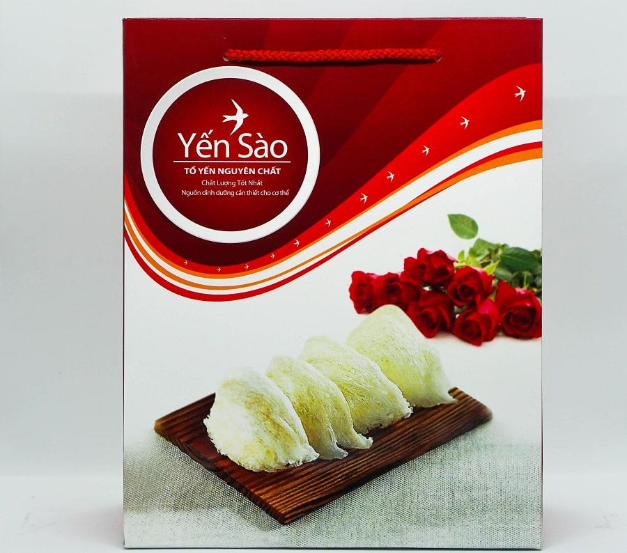 Túi giấy YS hoa hồng trắng đỏ 100gr