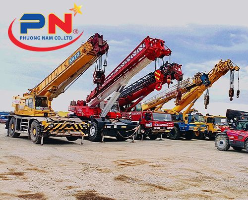 CẨU BÁNH LỐP - Cẩu địa hình - Cẩu tự hành - Cẩu 2 Cabin