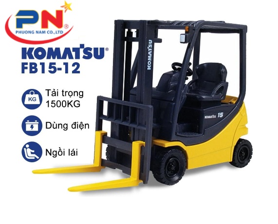 Cho Thuê Xe Nâng Hàng Bằng Điện Ngồi Lái Komatsu 1.5 Tấn FB15-12
