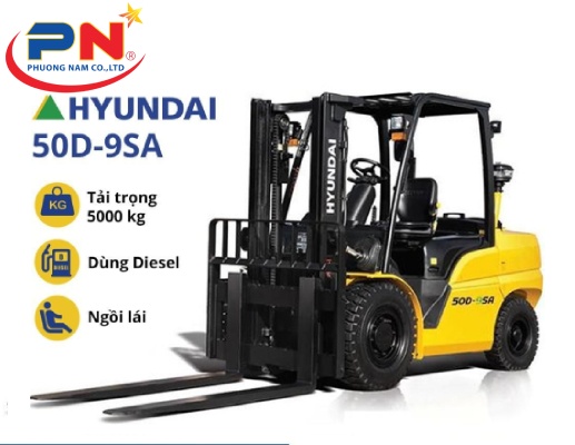 Cho Thuê Xe Nâng Hàng Hyundai 5 Tấn - Dùng Diesel