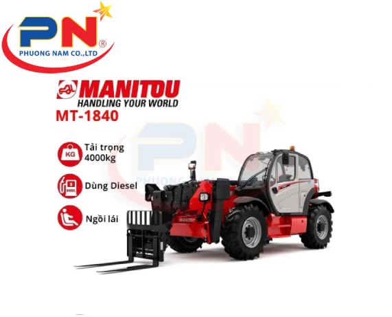 Cho Thuê Xe Nâng Đa Năng 4 Tấn MANITOU MT 1840