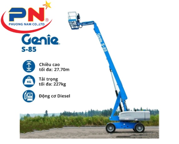 Cho Thuê Xe Nâng Người S-Boom Genie S-85 – 28m Làm Việc