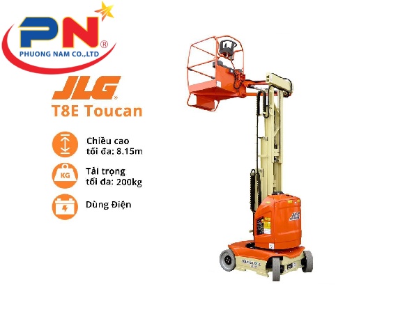 Cho Thuê Xe Nâng Người 8M JLG T8E Toucan