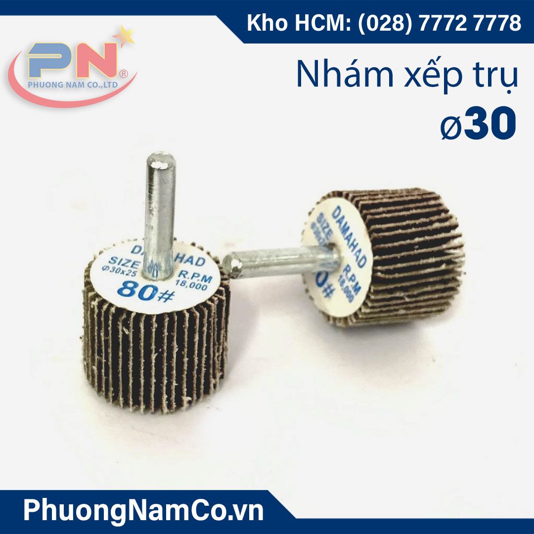 Nhám Xếp Trụ Phi 30x25mm