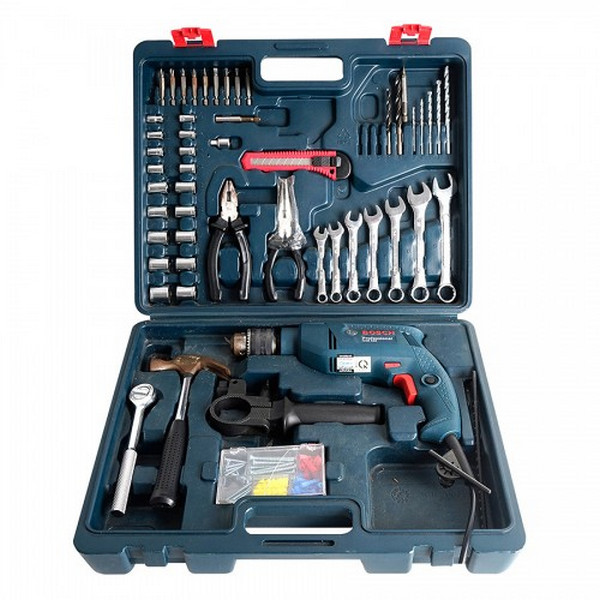 Máy khoan động lực Bosch GSB-550 SET (valy 122 món)