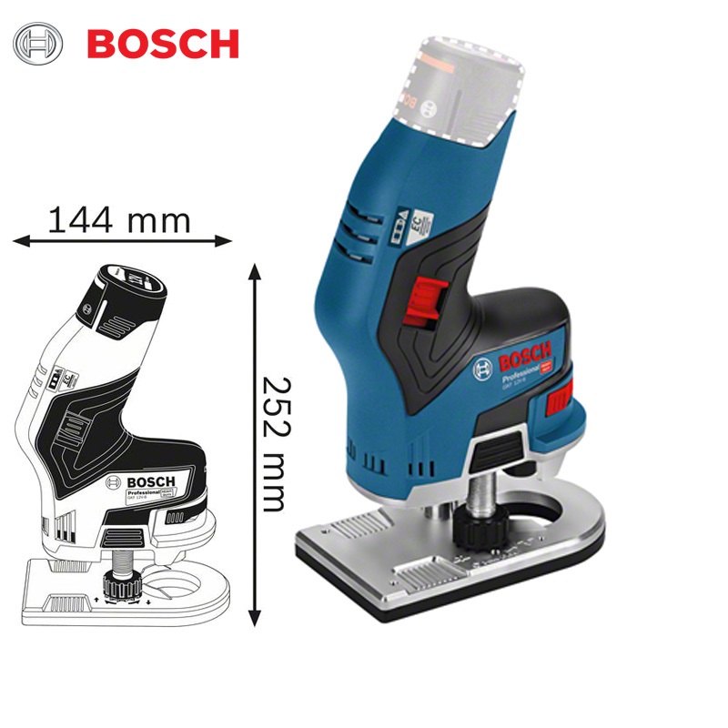 Máy phay dùng pin Bosch GKF 12v-8