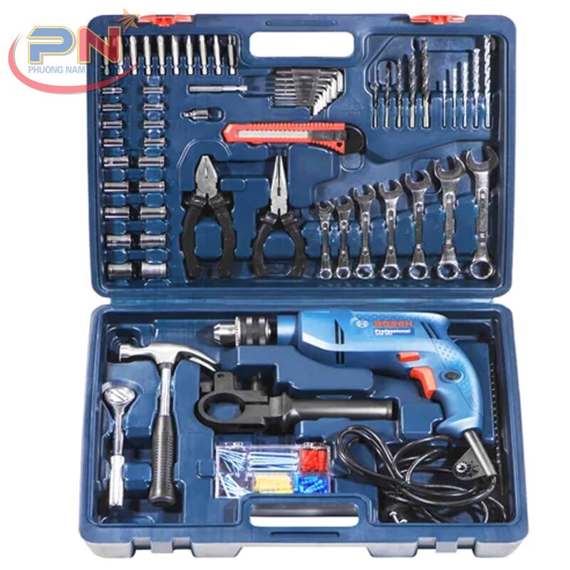 Máy khoan động lực Bosch GSB 550 (bộ set vali 122 món phụ kiện XL)